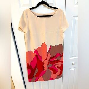 Short Sleeve Floral Shift Dress from LOFT
